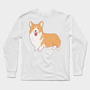 Cute corgi illustration Long Sleeve T-Shirt